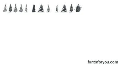 MerryChristmasTrees font – new Year Fonts